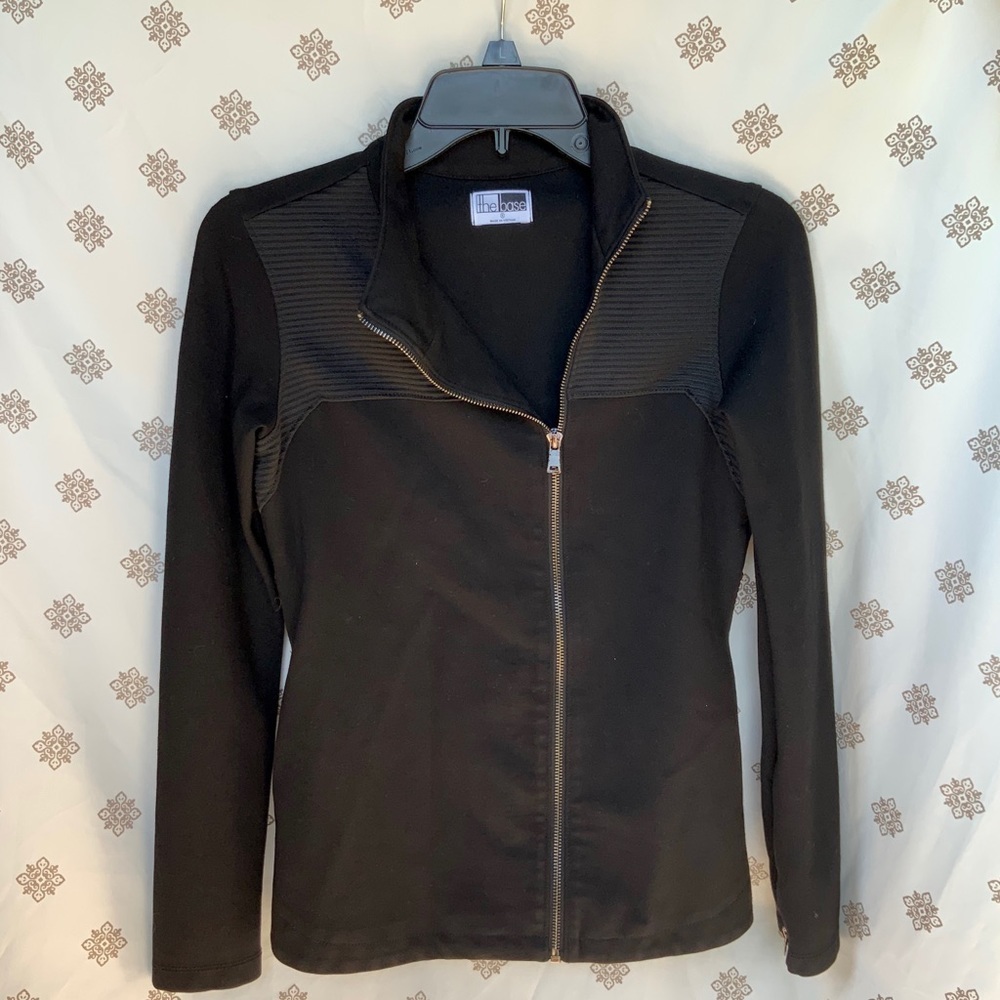 The Base Black Stretch ZIP Jacket Wm S